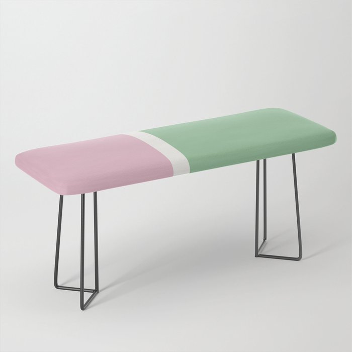 Color Block III Green Pink Bench Gallery Image 1