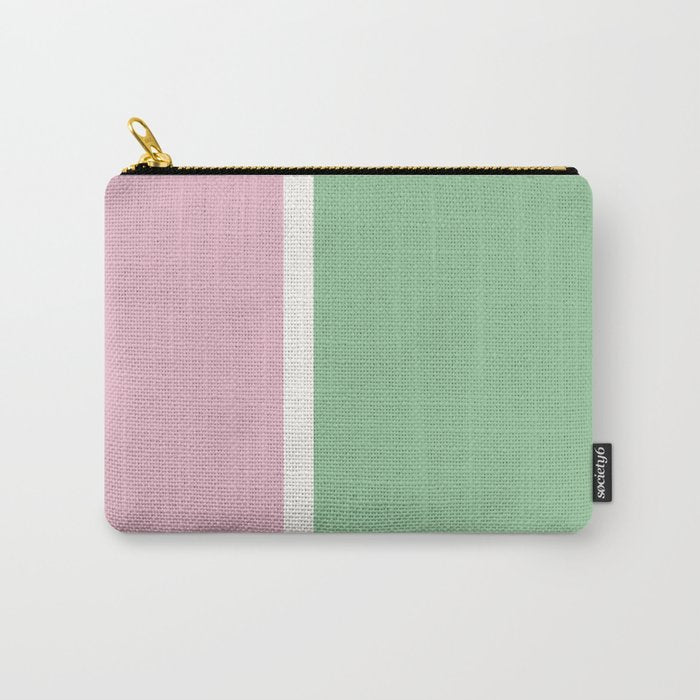 Color Block III Green Pink Carry All Pouch Gallery Image 1