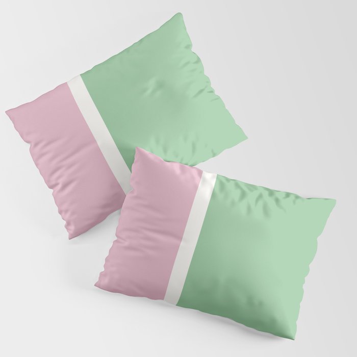 Color Block III Green Pink Pillow Sham Gallery Image 3
