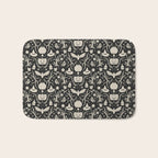 Spooky Things Two Tone - Black Beige Bath Mat Gallery Image 1