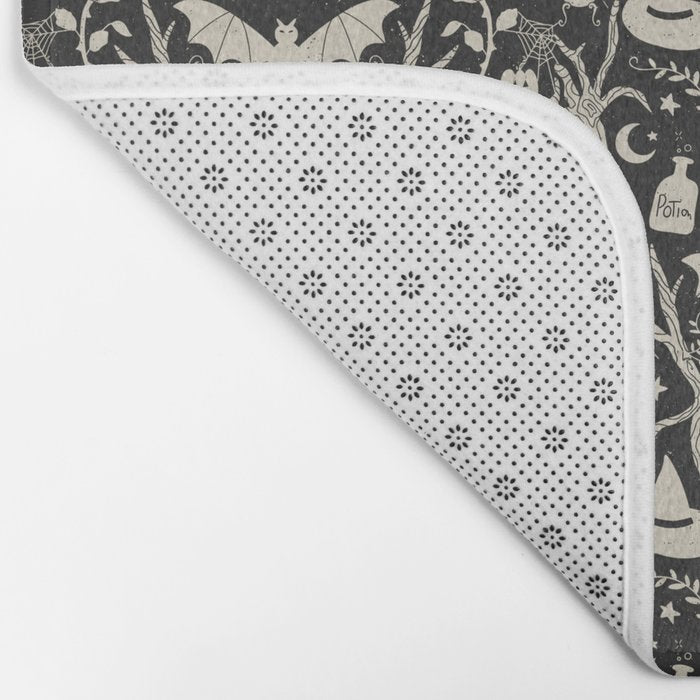 Spooky Things Two Tone - Black Beige Bath Mat Gallery Image 2