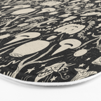 Spooky Things Two Tone - Black Beige Bath Mat Gallery Image 3