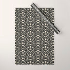 Spooky Things Two Tone - Black Beige Wrapping Paper Gallery Image 1