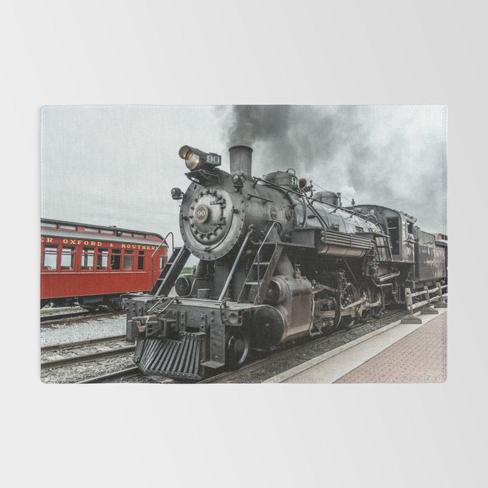 Strasburg Railroad Vintage Steam Locomotive Baldwin Train Engine Pennsylvania Rug Gallery Image 2