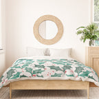 Festive Holly Leaves and Berries Christmas Pattern Duvet Cover Gallery Image 3
