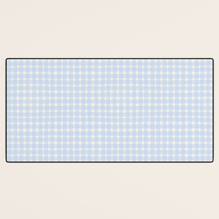 Blue White Gingham Check Desk Mat Gallery Image 3