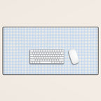 Blue White Gingham Check Desk Mat Gallery Image 1