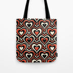 Sweethearts - red, black, and cream Tote Bag Gallery Image 1