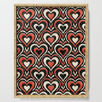 Sweethearts - red, black, and cream Serving Tray Gallery Image 1
