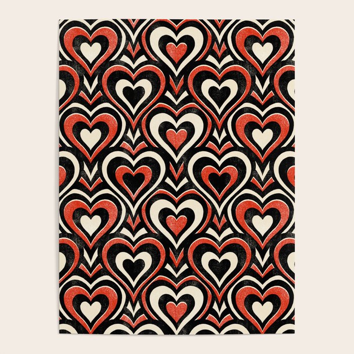 Sweethearts - red, black, and cream Poster Gallery Image 4