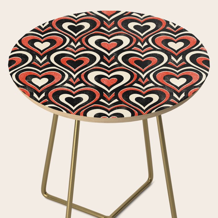 Sweethearts - red, black, and cream Side Table Gallery Image 2