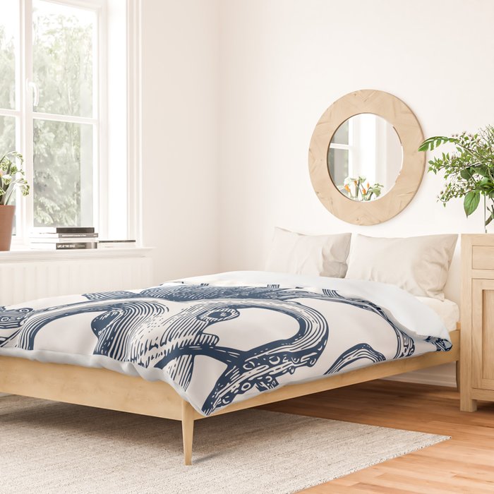 Octopus Navy Duvet Cover Gallery Image 2