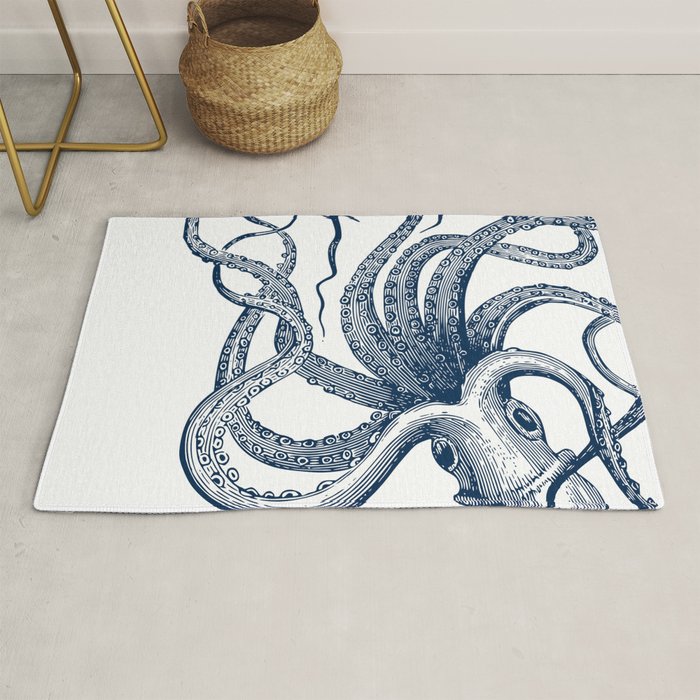 Octopus Navy Rug Gallery Image 1
