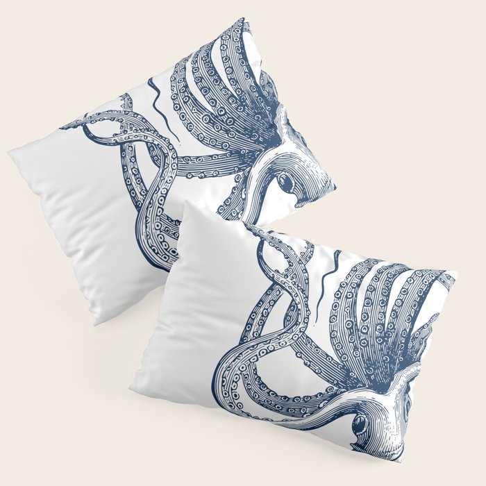Octopus Navy Pillow Sham Gallery Image 1