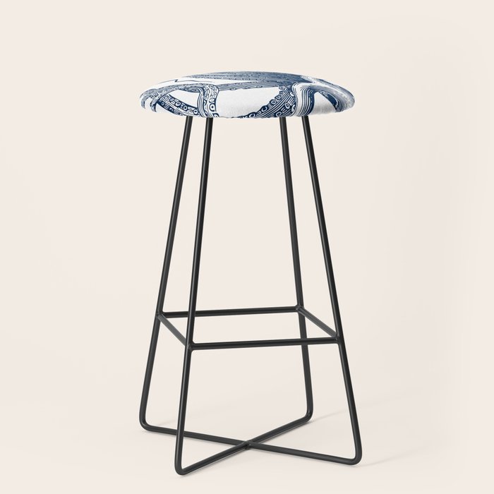 Octopus Navy Stool Gallery Image 1