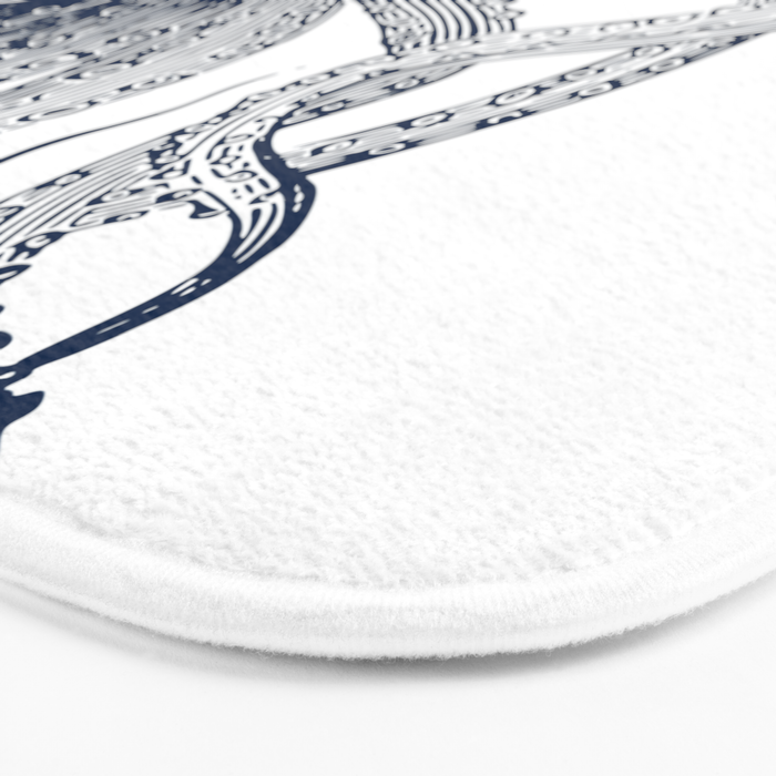 Octopus Navy Bath Mat Gallery Image 3
