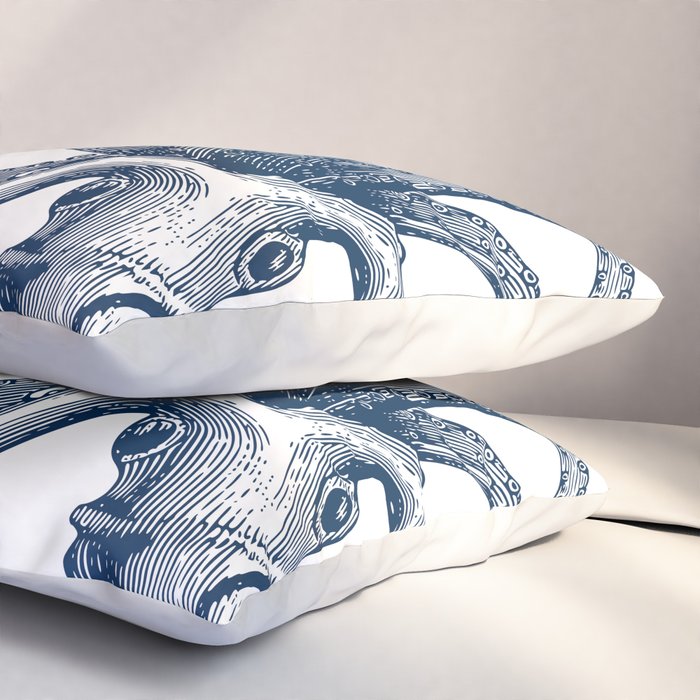 Octopus Navy Pillow Sham Gallery Image 3