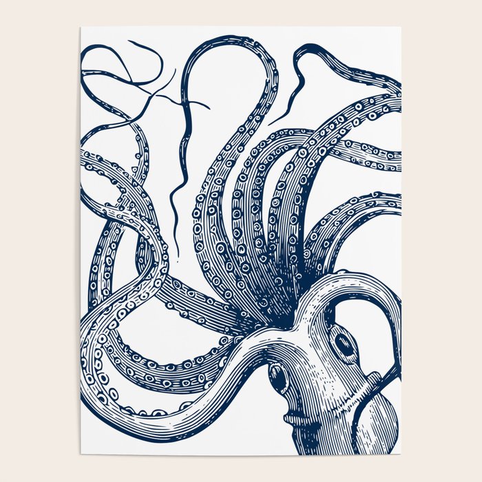 Octopus Navy Poster Gallery Image 4