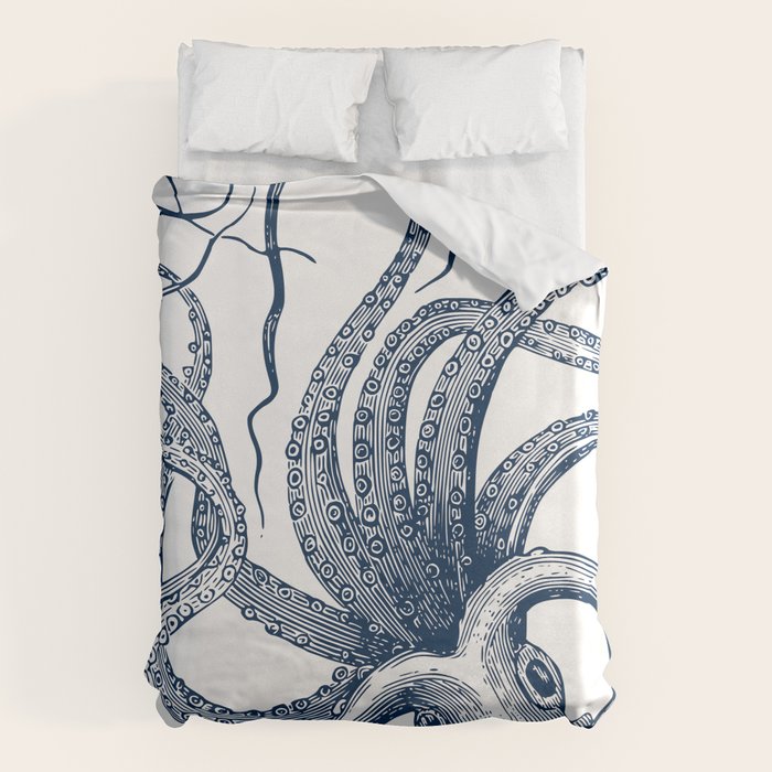 Octopus Navy Duvet Cover Gallery Image 6