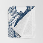 Octopus Navy Throw Blanket Gallery Image 3