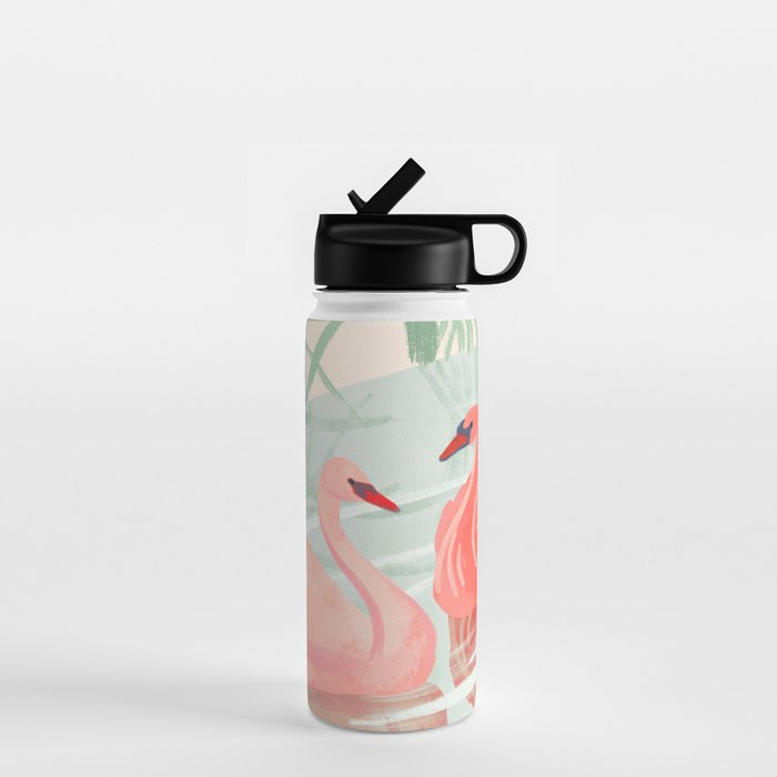 Pink Swans Water Bottle Gallery Image 1