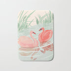 Pink Swans Bath Mat Gallery Image 1