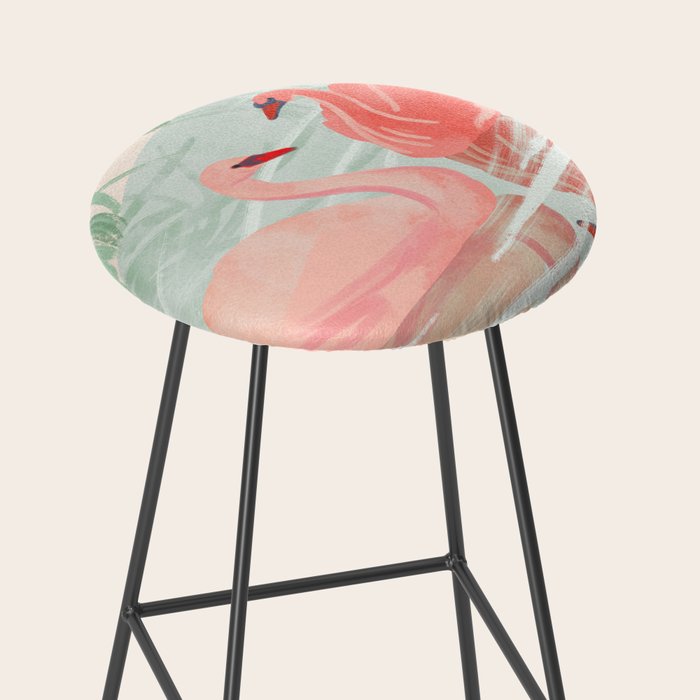 Pink Swans Stool Gallery Image 2