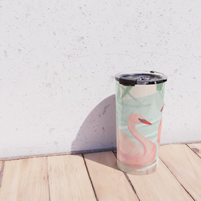 Pink Swans Travel Mug Gallery Image 4