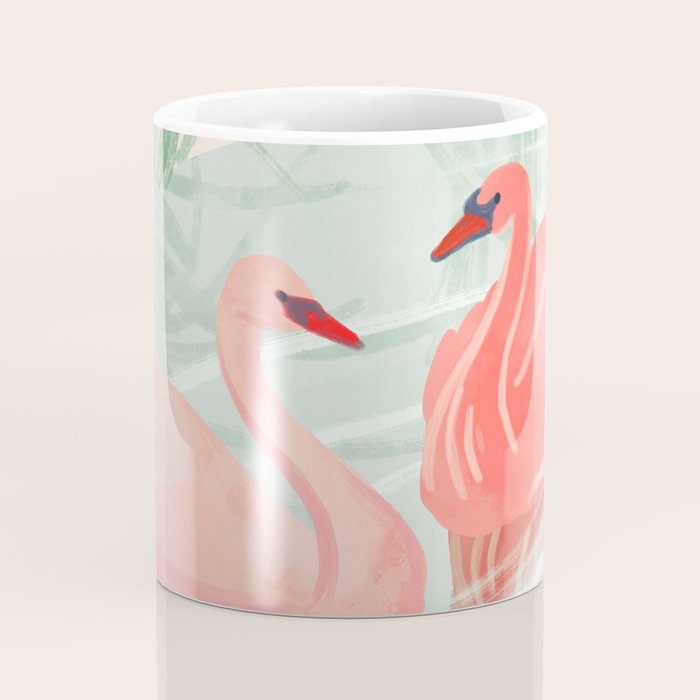 Pink Swans Coffee Mug Gallery Image 4