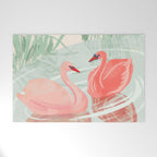 Pink Swans Welcome Mat Gallery Image 1