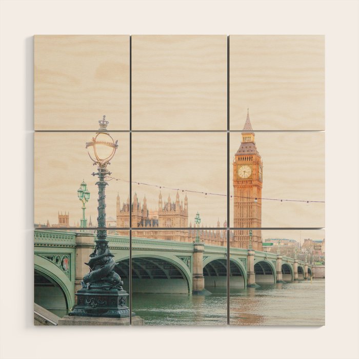 Thames Sunrise - London England Travel Photography Wood Wall Art Gallery Image 1