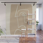 Abstract line art / Face 7 Wall Mural Gallery Image 1