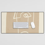 Abstract line art / Face 7 Desk Mat Gallery Image 1