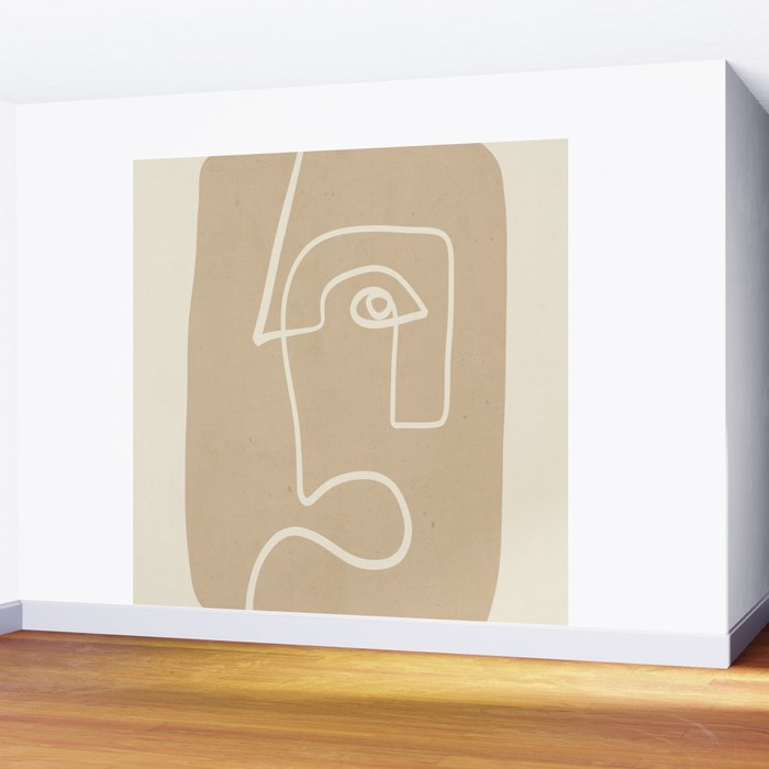 Abstract line art / Face 7 Wall Mural Gallery Image 2