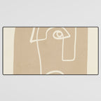 Abstract line art / Face 7 Desk Mat Gallery Image 3