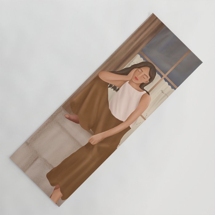 Girl sitting on the window Yoga Mat Gallery Image 1