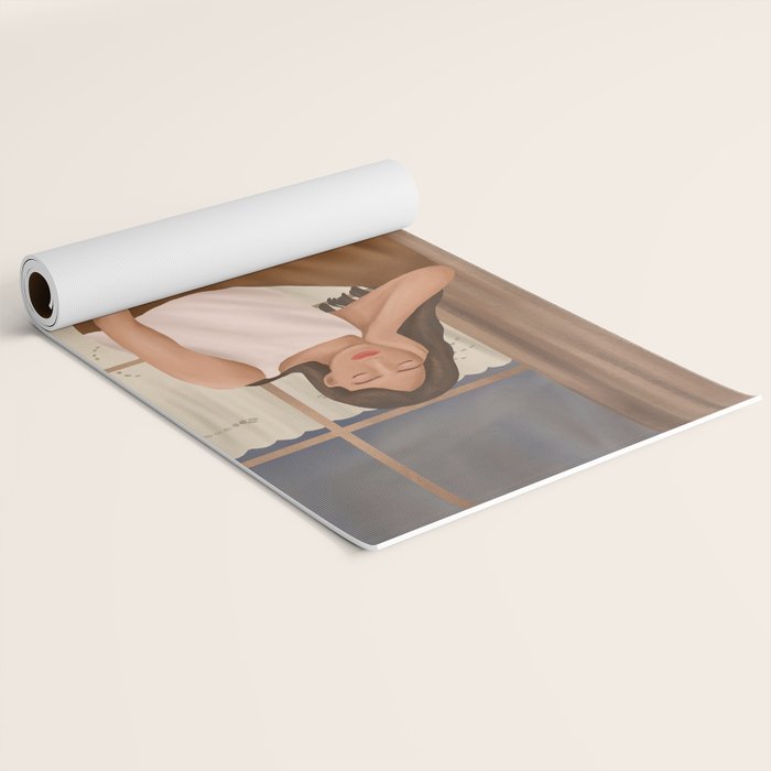 Girl sitting on the window Yoga Mat Gallery Image 2