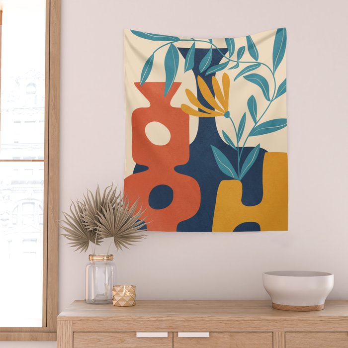 Shapes in Bloom 4 Wall Tapestry Gallery Image 2