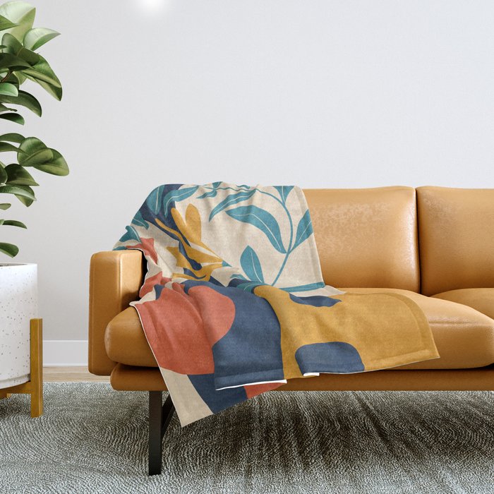 Shapes in Bloom 4 Throw Blanket Gallery Image 1