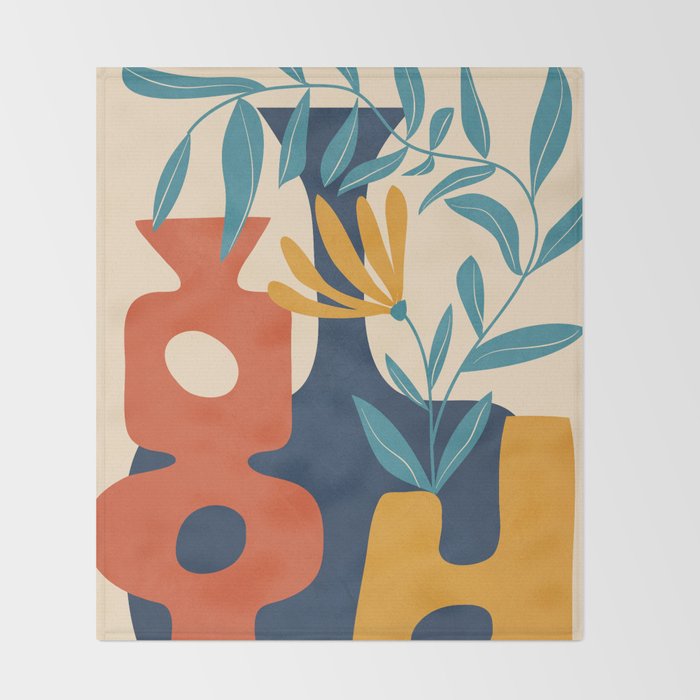 Shapes in Bloom 4 Throw Blanket Gallery Image 2