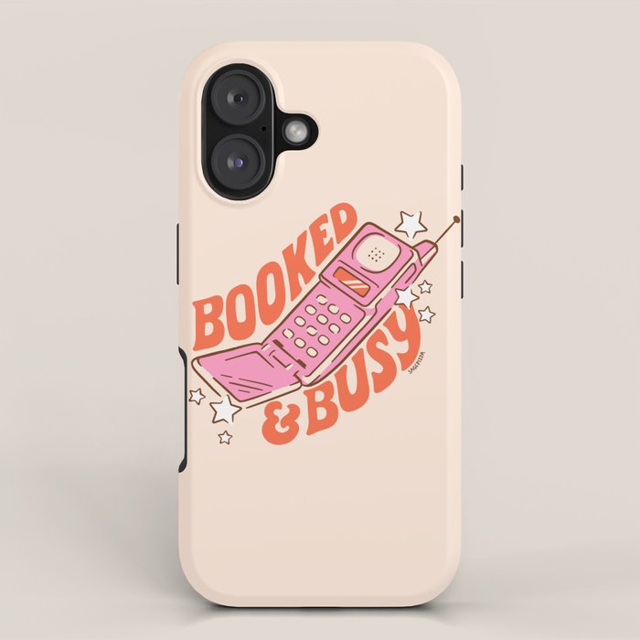 BOOKED AND BUSY (IN CREAM) iPhone Case Gallery Image 1