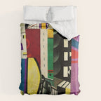 The City - La Ville by by Fernand Léger Duvet Cover Gallery Image 6