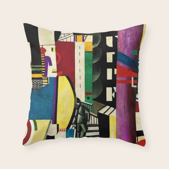 The City - La Ville by by Fernand Léger Throw Pillow Gallery Image 6