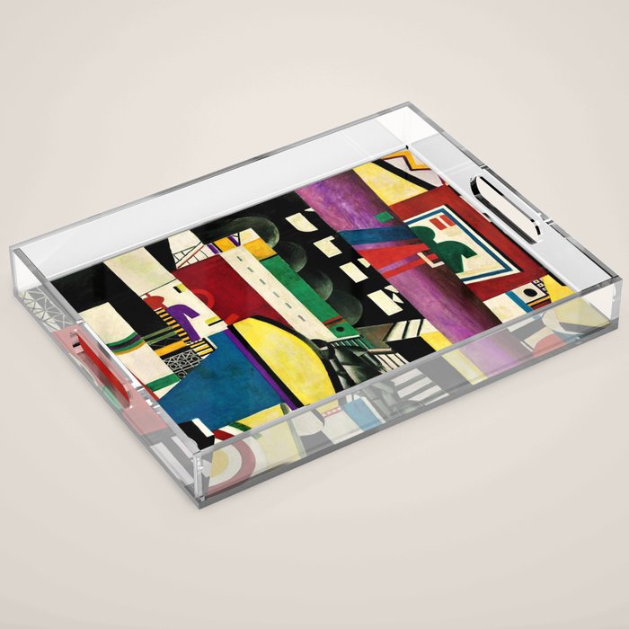 The City - La Ville by by Fernand Léger Acrylic Tray Gallery Image 1