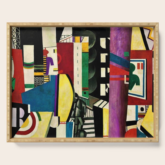 The City - La Ville by by Fernand Léger Serving Tray Gallery Image 1