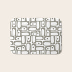 Mid Century Modern Piquet Geometric Multi Pattern in Gray and White Bath Mat Gallery Image 1
