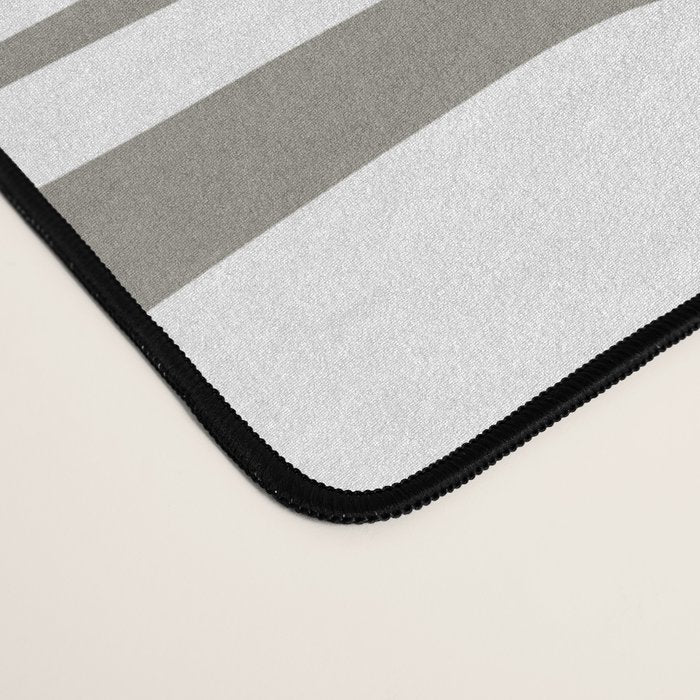 Mid Century Modern Piquet Geometric Multi Pattern in Gray and White Desk Mat Gallery Image 4