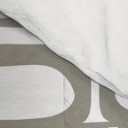 Mid Century Modern Piquet Geometric Multi Pattern in Gray and White Comforter Gallery Image 4