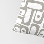 Mid Century Modern Piquet Geometric Multi Pattern in Gray and White Pillow Sham Gallery Image 4