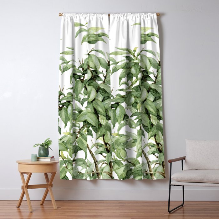 Botanic greenery Window Curtain Gallery Image 1